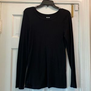 Comfortable Black Waffle Long Sleeve, Size L